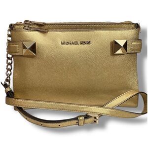 MICHAEL Michael Kors Gold Karla Crossbody Handbag Shoulder Bag Purse